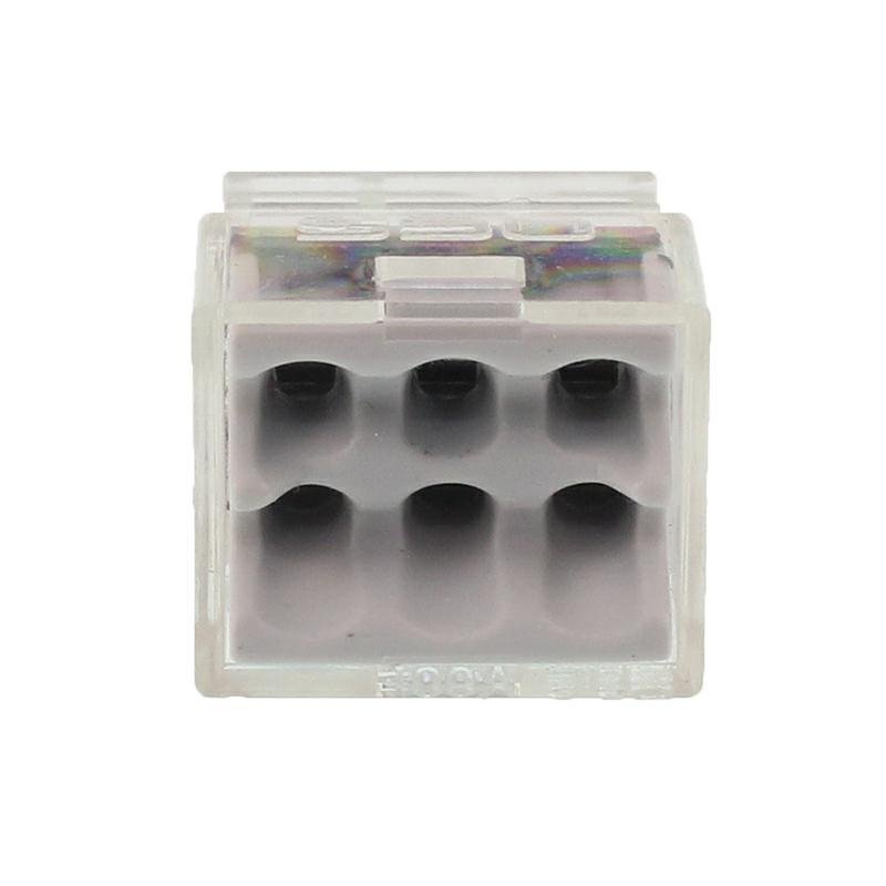Elektrilised kiirühendused, 6-sõrm, maks. juhtme ristlõige 2.5MM2, 10 tk/pakk