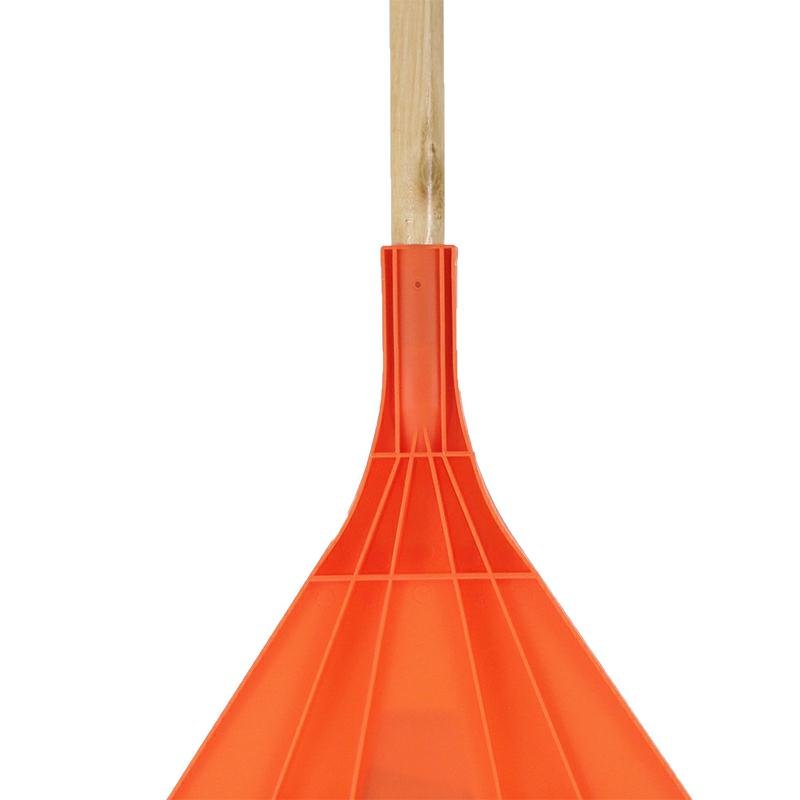 FAN RAKE, plastik, 24 hambaga, LACQUERED WOODEN HANDLE