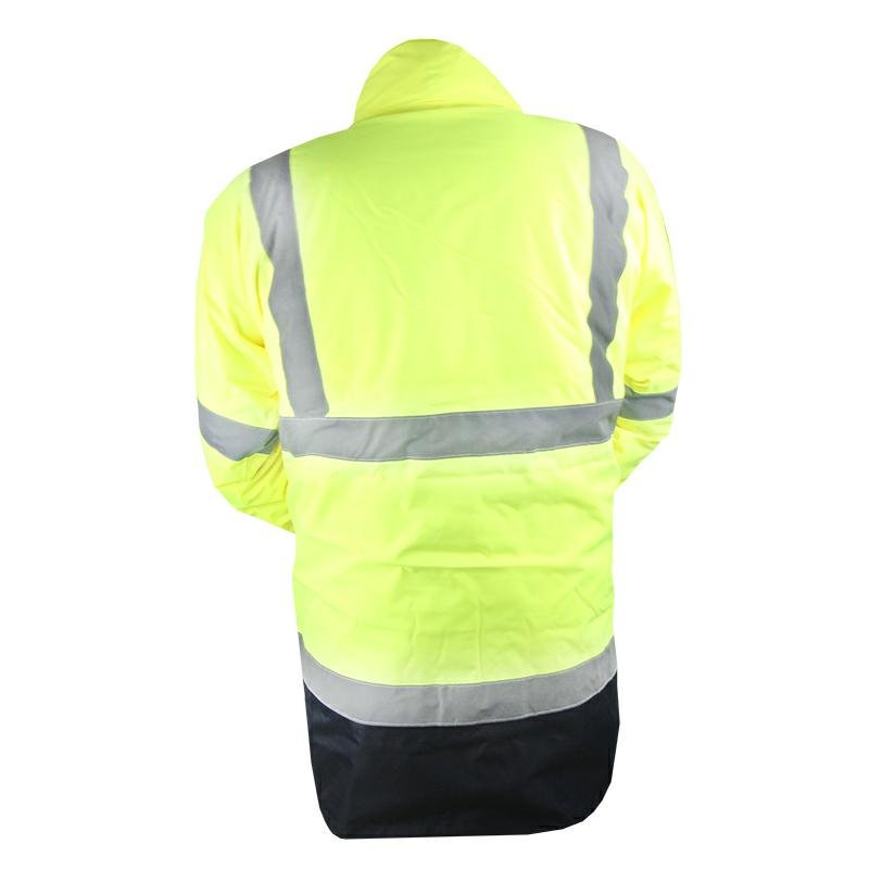 FLUORESCENT JACKET, WARM PADDING, SIZE XXL, "URAN", kollane