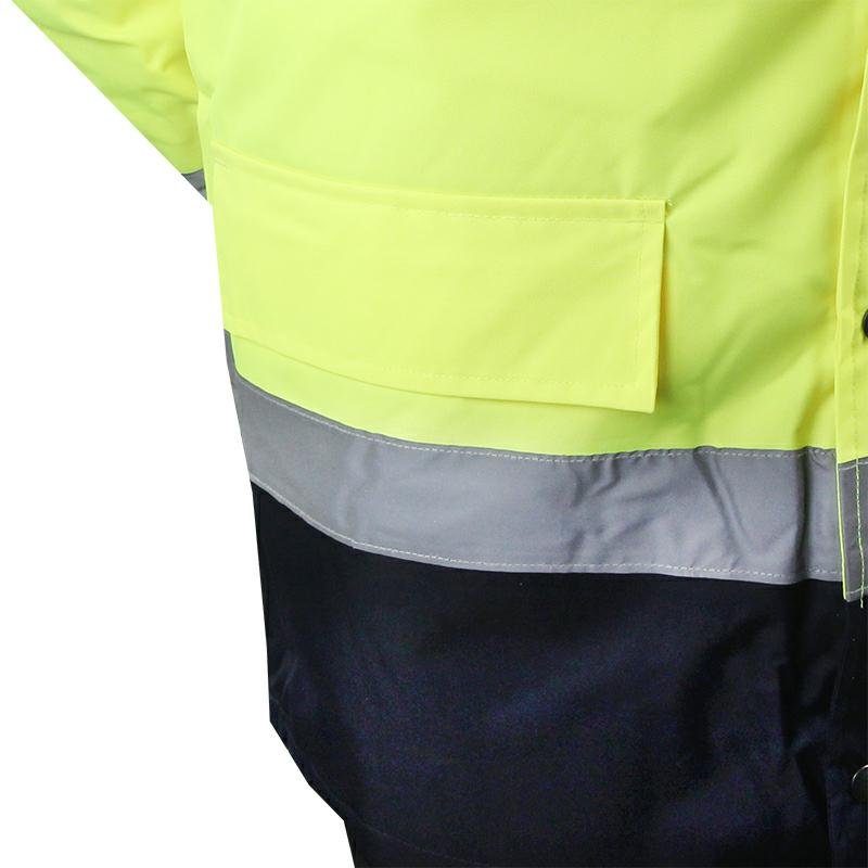 FLUORESCENT JACKET, WARM PADDING, SIZE XXL, "URAN", kollane