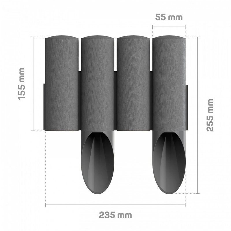 GARDEN PALISADE 4 GRAFIIDI STANDARD - 15,5x230cm