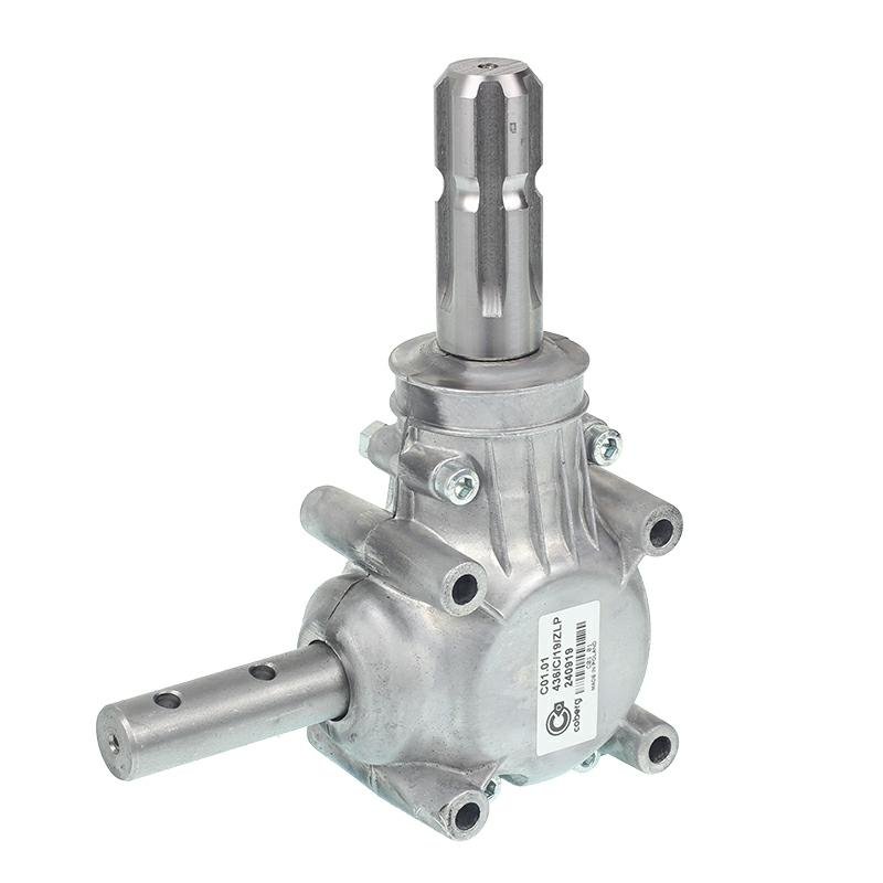 GEARBOX sobib THE väetiselaotur ALUM. SINGLE DISC SPREADER "FUNNEL" I=1:1, Z=15/15, pikk ROLLER (CUTTER), alumiinium