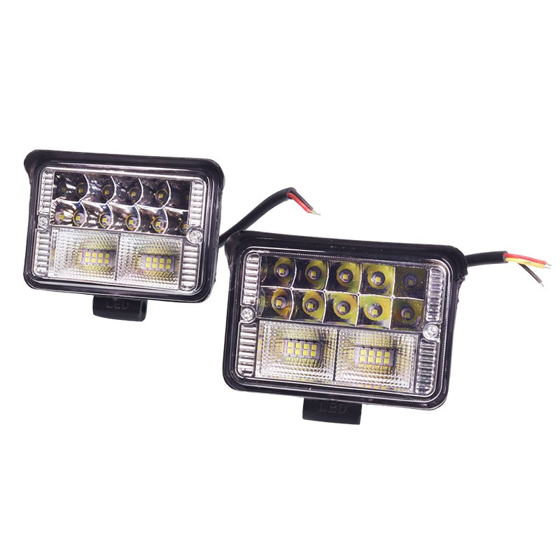 HALOGEENNE LED-TÖÖLAMP, 26 LED-I RISTKÜLIKUKUJULINE, 2 TK/KPL, 10-30V, PAKSUS: 50MM, 120X92X50MM