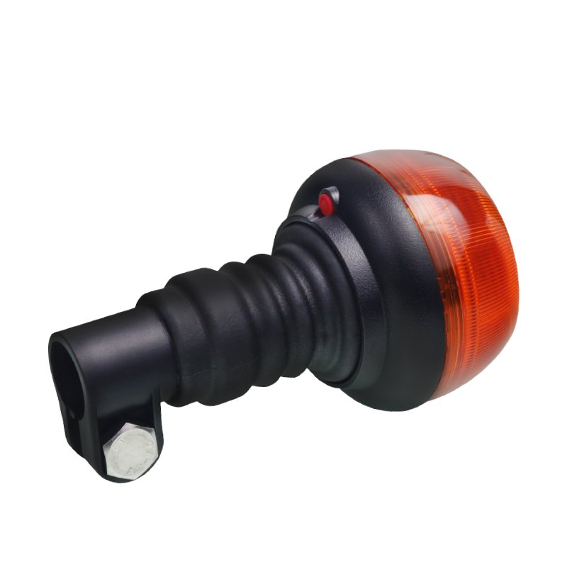 HOIATUSTULE MAJAKAS, PAINDUV KUMMIST TIHVT, 8 LED, 12/24V, ECE R10, R65, 150MM KÕRGUS