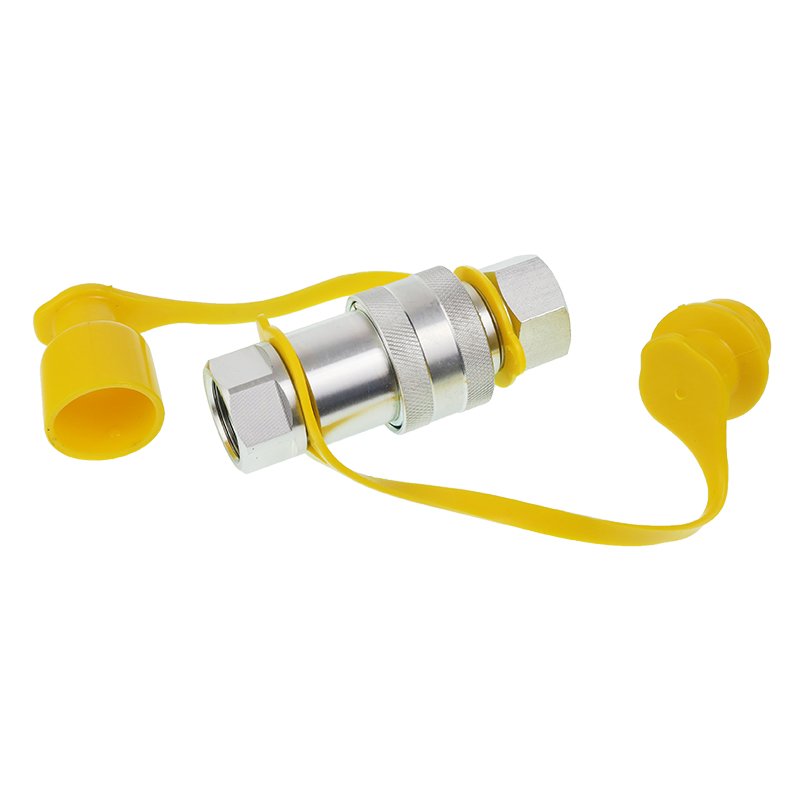 Hüdraulika QUICK-RELEASE COUPLING komplekt pistik+pesa, M22x1.5, kollane
