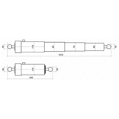 Hüdraulika silinder, TIPPING haagis HL8011