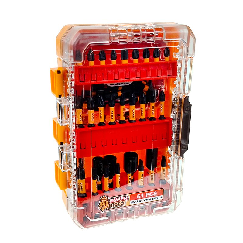 IMPACT DRIVER BIT komplekt, 51PCS, S2, plastikkohver