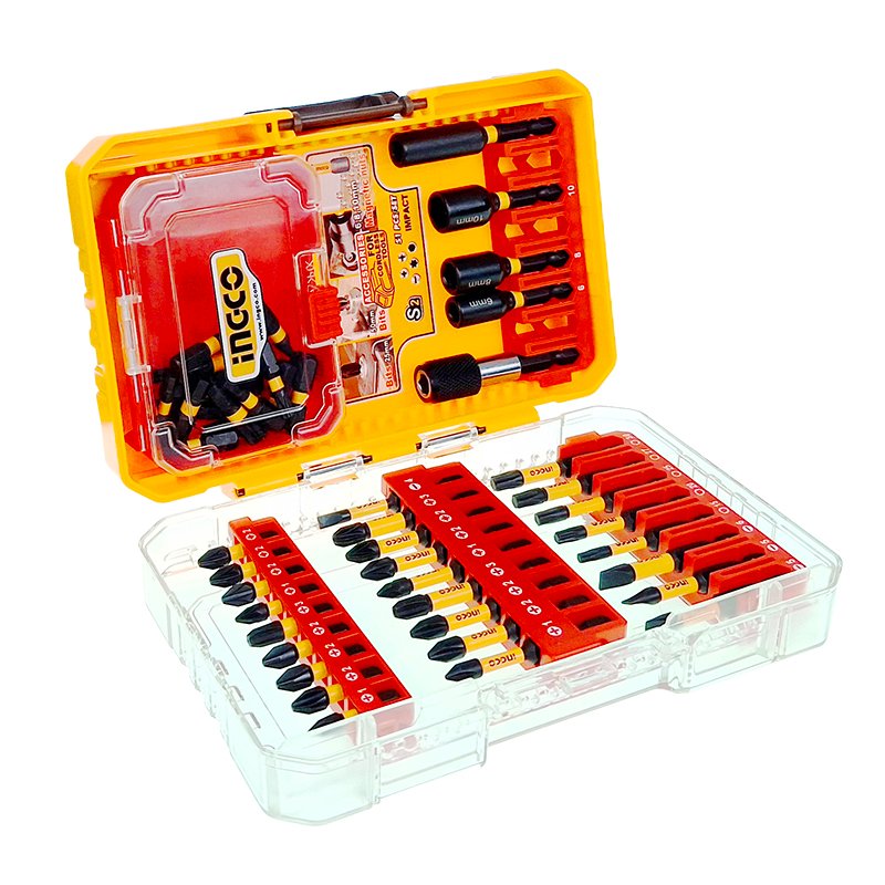 IMPACT DRIVER BIT komplekt, 51PCS, S2, plastikkohver