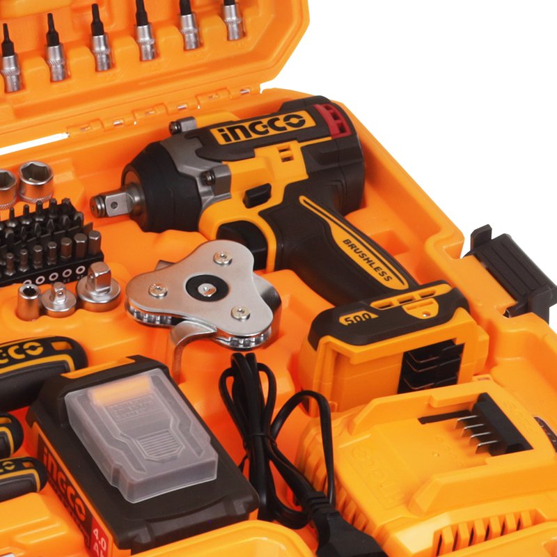 Juhtmeta IMPACT WRENCH 1/2 tolli, 500NM, 20V + 152 tk tööriistakomplekt