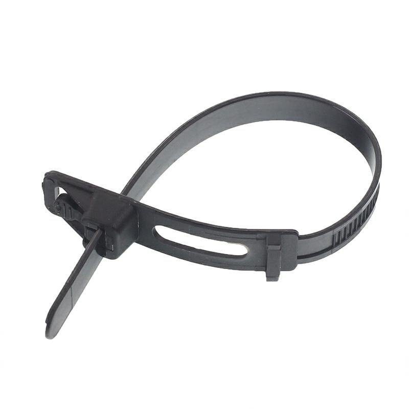 Kaablisidemed, RELEASABLE, 250x7.6MM must, plastik, 100 tk/pakk