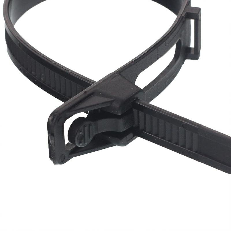 Kaablisidemed, RELEASABLE, 250x7.6MM must, plastik, 100 tk/pakk