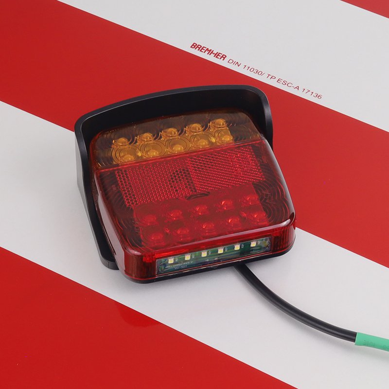 Kahepoolne OVERSIZE WARNING SIGN koos LIGHTING, parem, 423x423MM, CLASS 1, kaabel koos AMP pistik 35CM