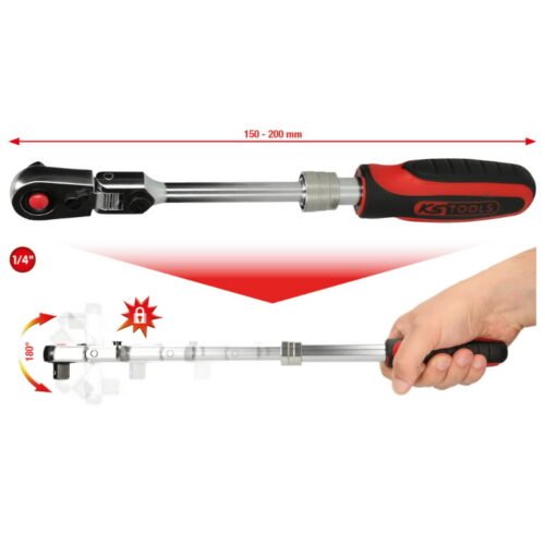 Kahesuunaline teleskoopnarre 1/4´´ 72 hammast Slimpower