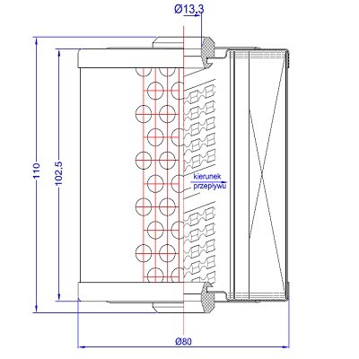 Klaas OF hüdraulika OIL`S FILTER MAN, MB, IVECO, VOLVO, 13,3x80X110MM