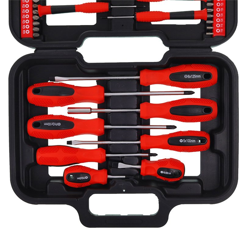 Komplekt OF SCREWDRIVERS, BITS 58 ELEMENTS, plastikkohver