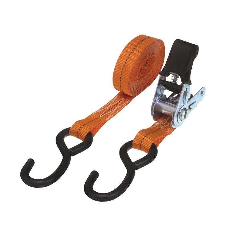 Koormarihm 0.7T, 2.0M W=25MM, COATED, TWO must S-tüüp HOOKS, väike HANDLE, 2026 LABELS