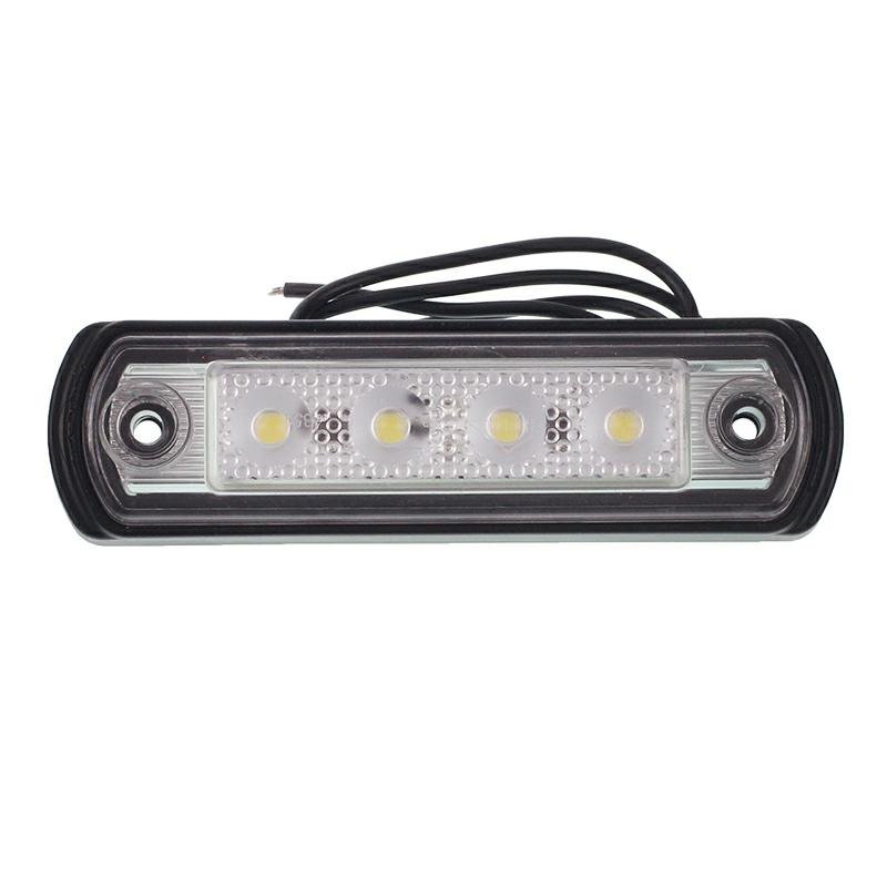 Küljetuli valge DIODE ON STRAIGHT kumm BASE , 12/24V MAN TG