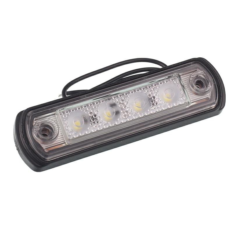 Küljetuli valge DIODE ON STRAIGHT kumm BASE , 12/24V MAN TG