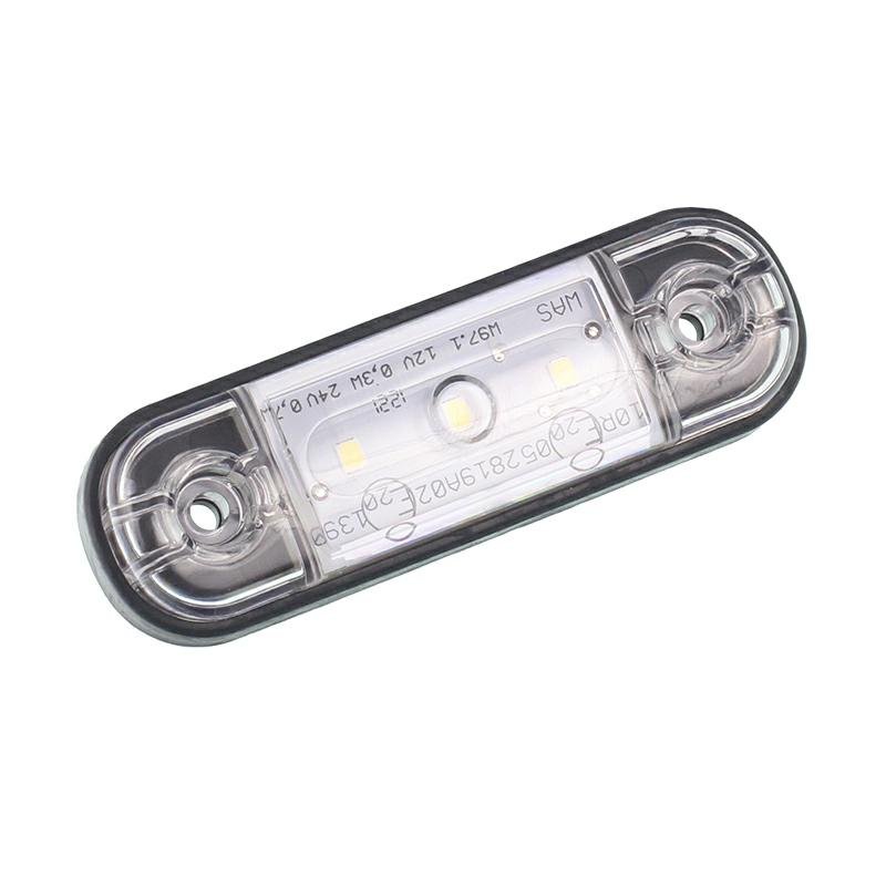 Küljetuli valge DIODE OVAL FLAT 12/24V, 3 DIODE - SCHMITZ, KRONE