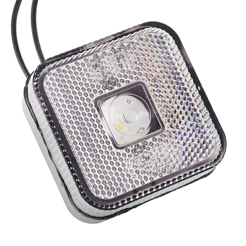 Küljetuli valge DIODE nelikant koos kaabel, 12/24V - MAN