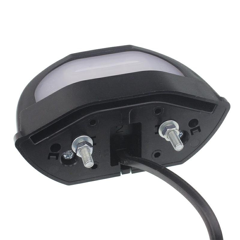 LAMPA OŚWIETLENIA TABLICY REJESTRACYJNEJ DIODOWA, KLOSZ valge, must, BOCZNA,12/30V