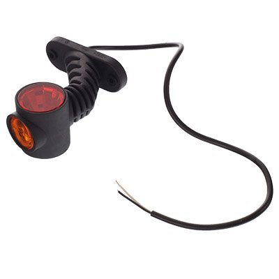 LED-KÜLGMÄRGISTUSTULI, valge-PUNANE-ORANŽ, lühike, NURGA pikendus, parem, 12/24V