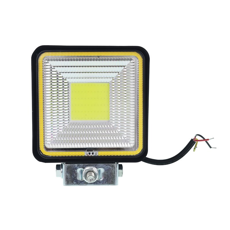 LED-TÖÖVALGUSTITE HALOGEEN, 72 LED-KOBKA + KOLLANE KÜLGMÄRGISTUSDIOOD, RUUDUKUJULINE, 12-36V, 110X110X35MM, ALUMIINIUMKORPUS, PROŽEKTOR
