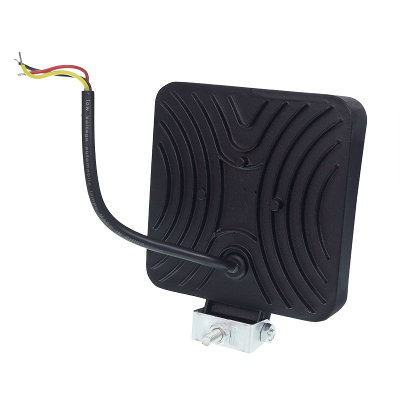 LED WORK LIGHT HALOGEN, 42 LED + sisemine kollane DIODES, nelikant, 12-36V, 110x110X25MM