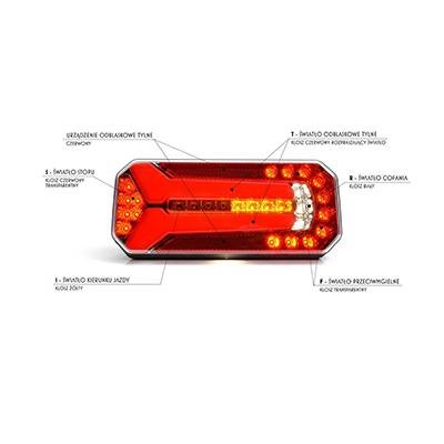 LED tagumine COMBINATION LIGHT, vasak/parem koos kaabel, 12/24V