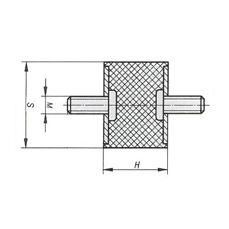 ODBÓJ GUMOWY m 8/39x34MM 2 ŚRUBY - POD. radiaatori STAR 742,1142