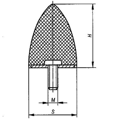 ODBÓJ GUMOWY m 8/45x66MM 1 ŚRUBA - AMORTYZATORA ŻUK eesmine