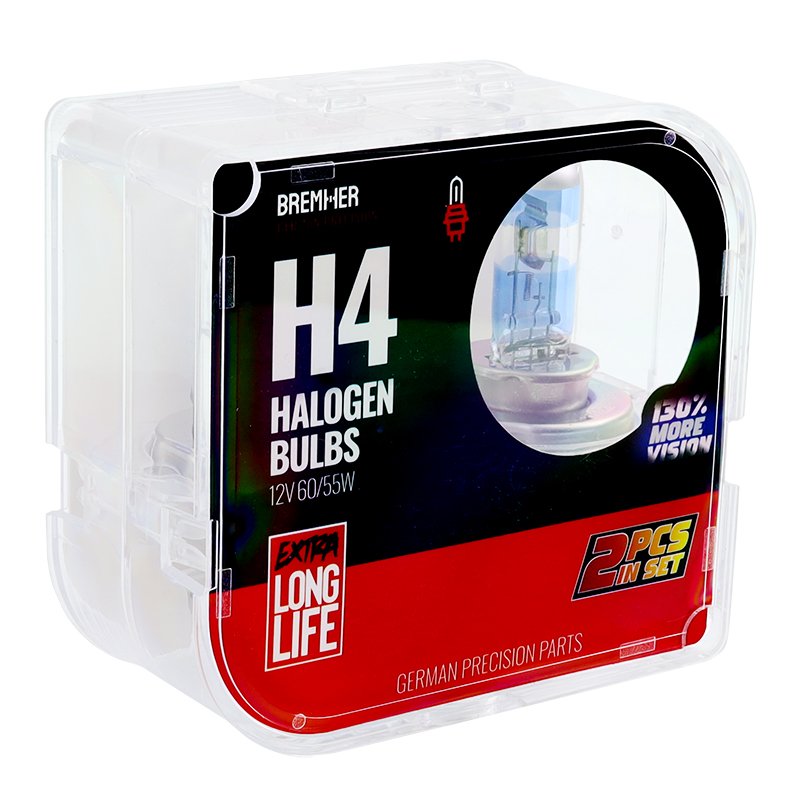 PIRN H4, 12V, 60/55W P43T, 130%, HOMOLOGATSIOON E4, 2SZT, 2JK