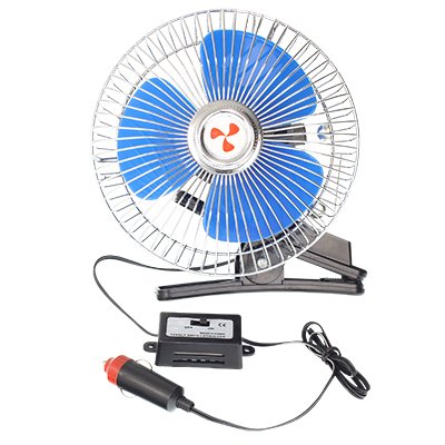 PÖÖRDAUTO VENTILAATOR 12V METALLIST, KLAMBRIGA, 6-TOLLINE
