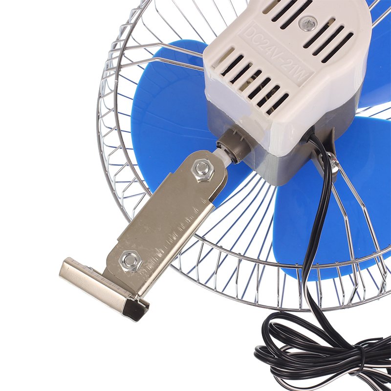 PÖÖRDAUTO VENTILAATOR 24V METALLIST, FIKSEERITUD KINNITUSEGA, 8 TOLLI
