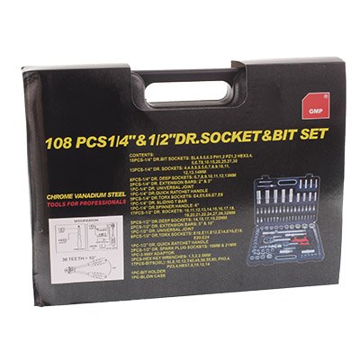 Pesa WRENCH komplekt, 108-PIECE, plastikkohver, plastik CLASPS