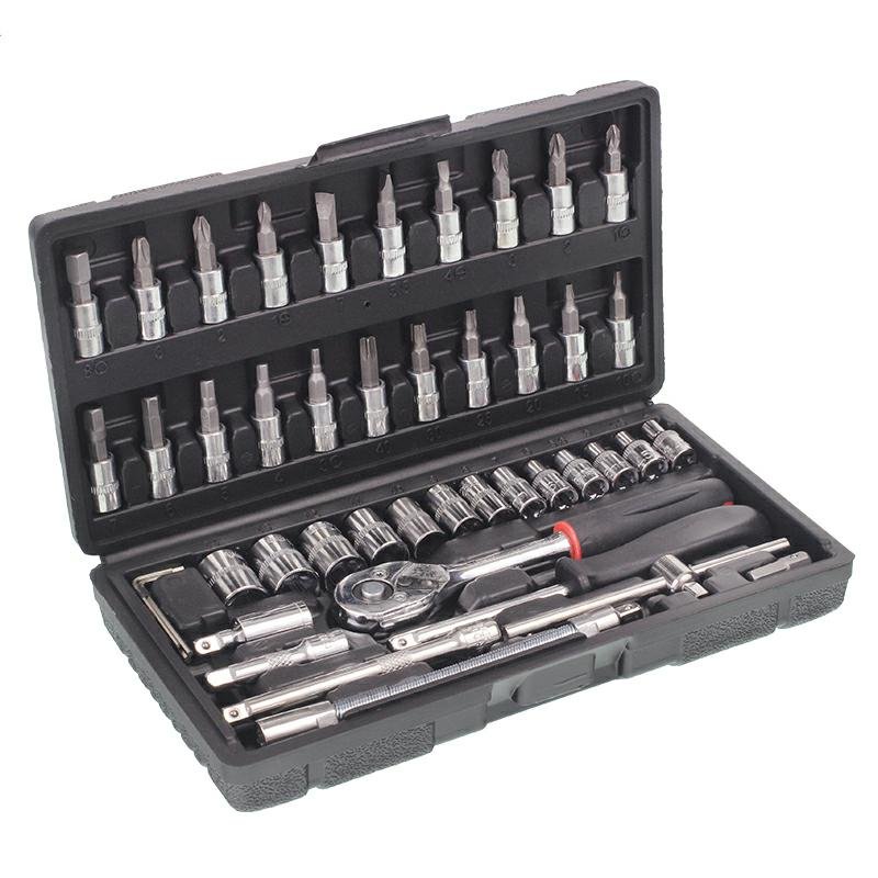 Pesa WRENCH komplekt, 46-PIECE, 1/4, plastikkohver, plastik CLIPS