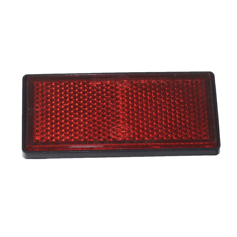 RECTANGULAR STICK-ON REFLECTOR punane 86x40MM, FRAMED