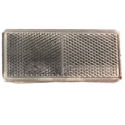 RECTANGULAR STICK-ON REFLECTOR valge 90x40MM