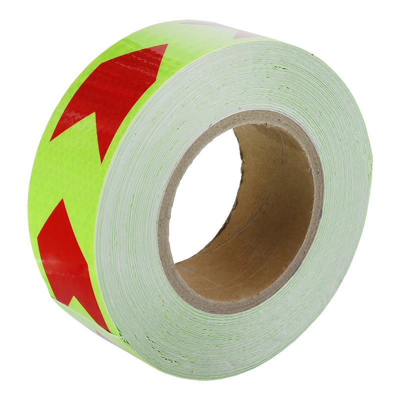 REFLECTIVE ARROW TAPE 25M NEON punane