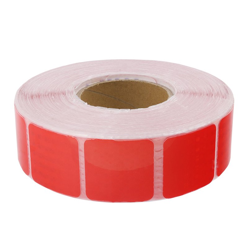 REFLECTIVE TAPE, 50M rull, punane, 1ST GENERATION, BROKEN OUTLINE