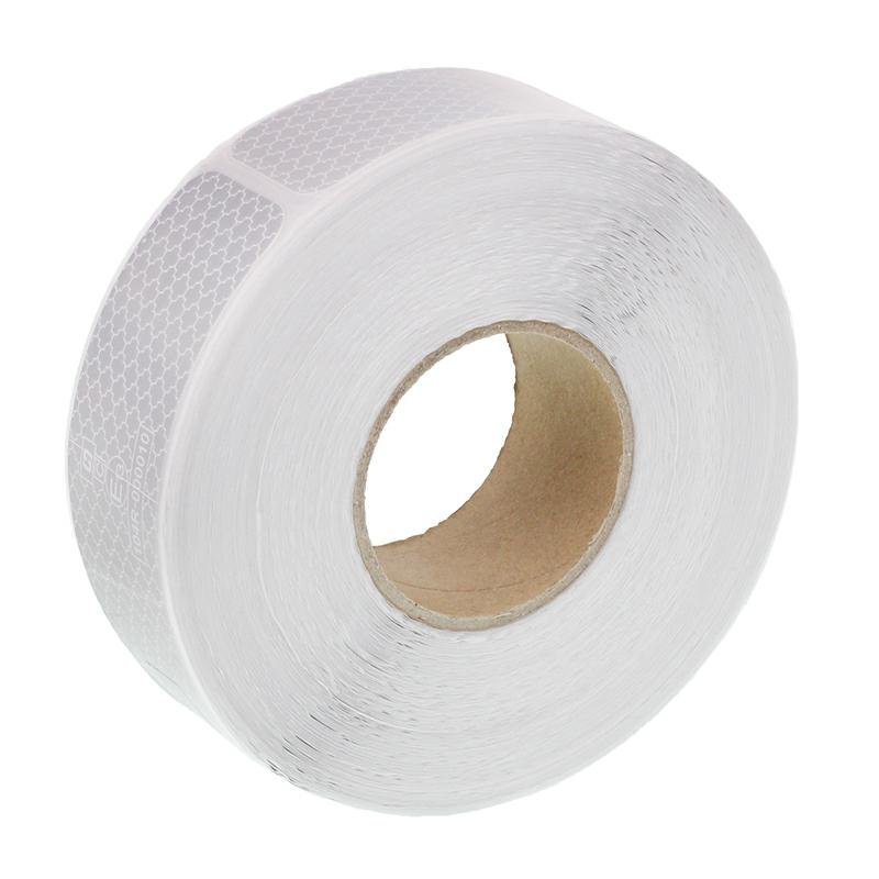 REFLECTIVE TAPE, 50M rull, valge, 3RD GENERATION, BROKEN OUTLINE