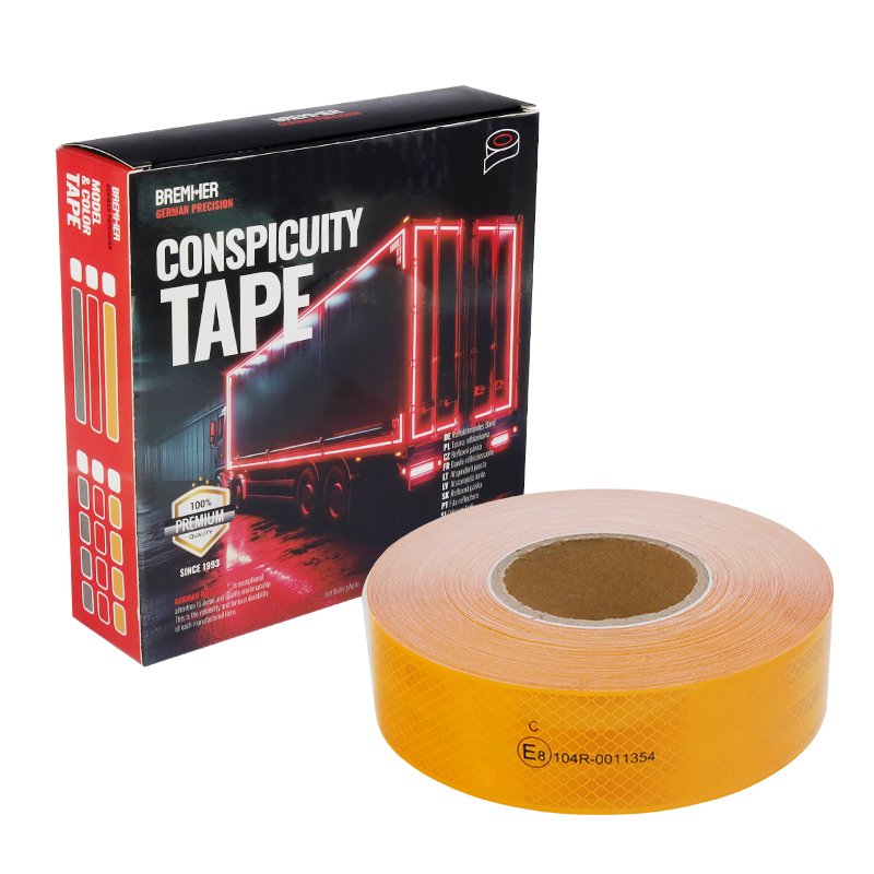 REFLECTIVE TAPE IN rull 50M kollane, 3RD GENERATION, CONTINUOUS, CONTOURED
