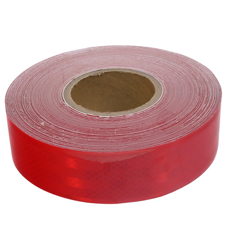REFLECTIVE TAPE IN ROLL 50M punane, 3RD GENERATION, CONTINUOUS, CONTOURED