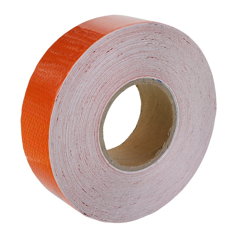 REFLECTIVE TAPE IN rull 50M ORANGE, 1ST GENERATION, CONTINUOUS, CONTOURED