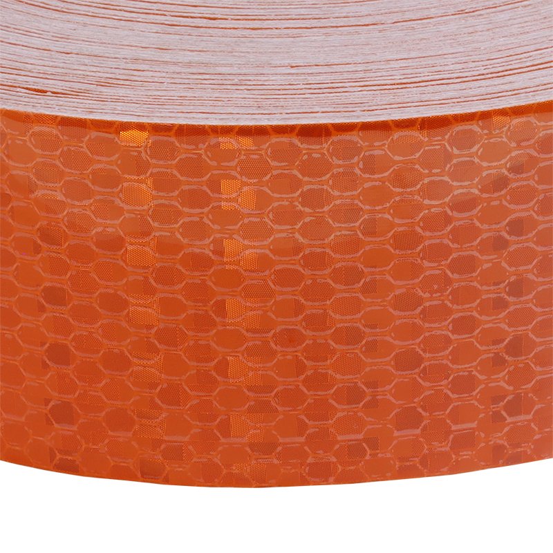 REFLECTIVE TAPE IN rull 50M ORANGE, 1ST GENERATION, CONTINUOUS, CONTOURED