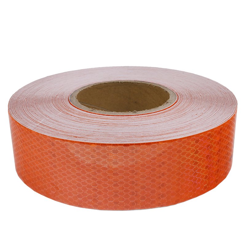 REFLECTIVE TAPE IN rull 50M ORANGE, 1ST GENERATION, CONTINUOUS, CONTOURED