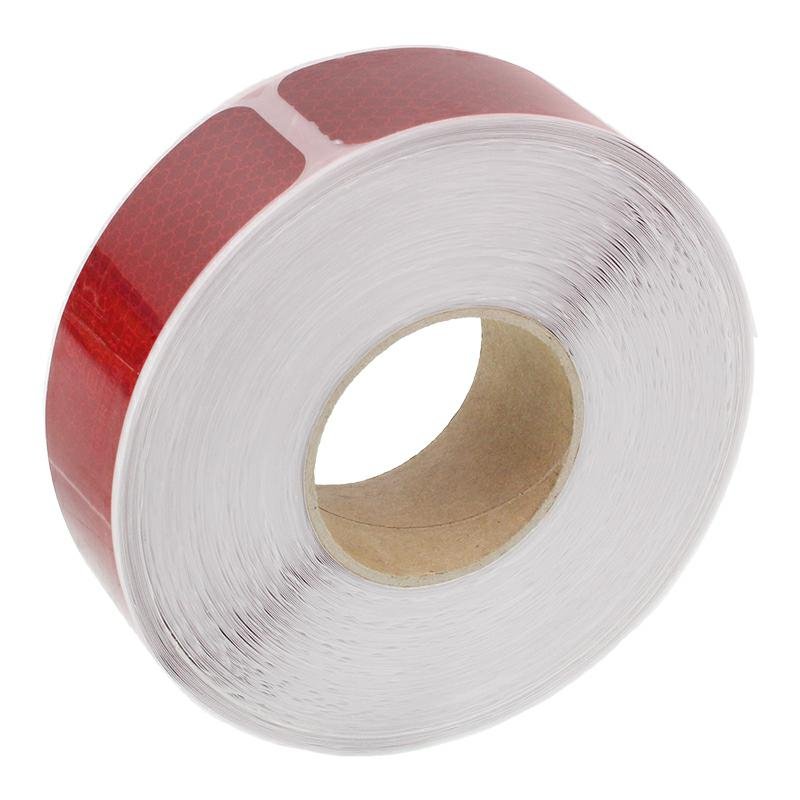 REFLECTIVE TAPE IN rull 50M punane 3RD GENERATION, BROKEN OUTLINE, LONGER - FOR TANKERS