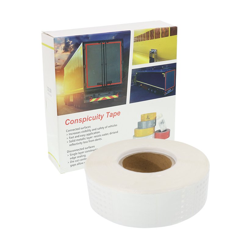 REFLECTIVE TAPE ROLL 50M valge, 1ST GENERATION, BROKEN OUTLINE