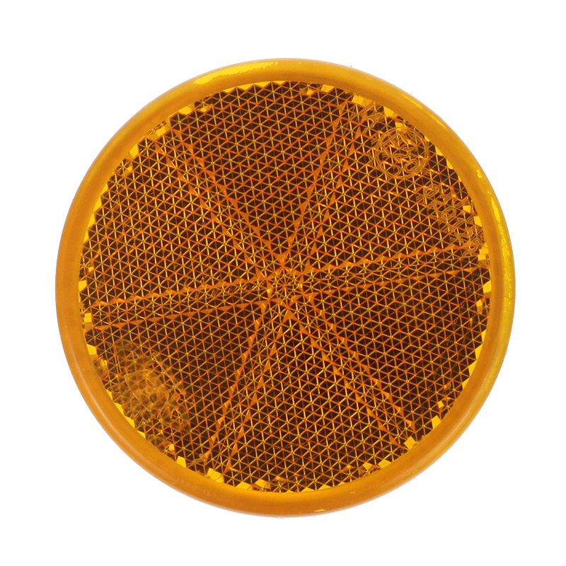 ROUND REFLECTOR STICK-ON kollane FI 60MM
