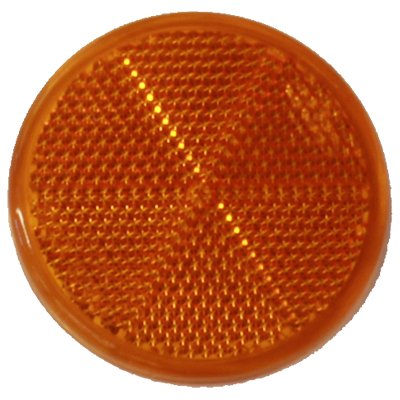 ROUND REFLECTOR STICK-ON kollane FI 60MM